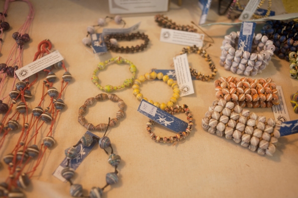 Jewellery made from recycled paper by Bangkok women's groups